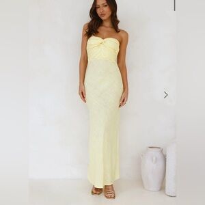 Hello Molly Slow Days Strapless Maxi Dress